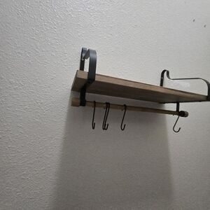 Shelf with hooks